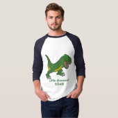 Petit T-shirt longtemps gainé de dinosaure (Devant entier)