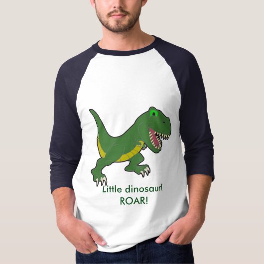 Petit T-shirt longtemps gainé de dinosaure (Devant)