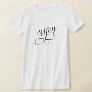 Petit T-Shirt marié Wifey Script
