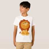 Petit T-shirt protecteur de dessin animé Lion & En (Devant entier)