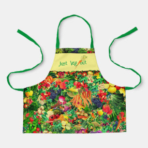Petit tablier de chef à la mode et légumes sains