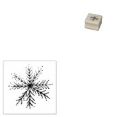 Petit tampon en caoutchouc de flocon de neige (Tamponné)