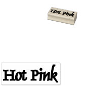 Petit tampon en caoutchouc rose chaud (Tamponné)