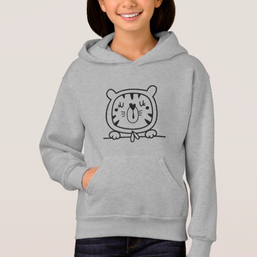 Petit tigre mignon pour les filles gris (Devant)
