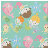 Petit tissu de sirènes et de créatures de mer (Fermer)