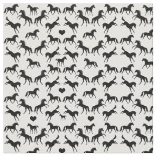 Petit tissu noir de chevaux