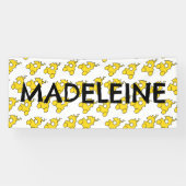 Petit Train Anniversaire Nom simple Bannière (Horizontal)