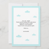 Petit train Boys Carte de remerciements d'annivers (Dos)