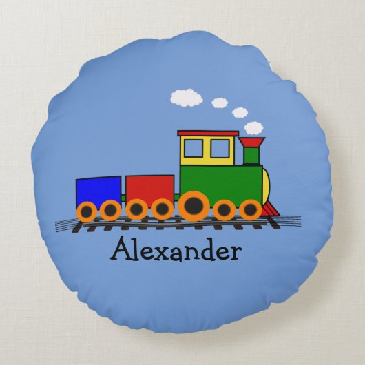 Petit train Design Coussin rond (Dos)