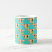 Petit Veau Mug avec Fleur (Centre)