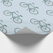 Petit Vélos Vert Motif Papier cadeau bleu (Coin)