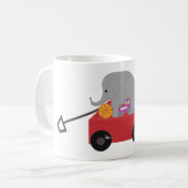 Petit Wagon rouge de Jouets Café Mug (Devant gauche)