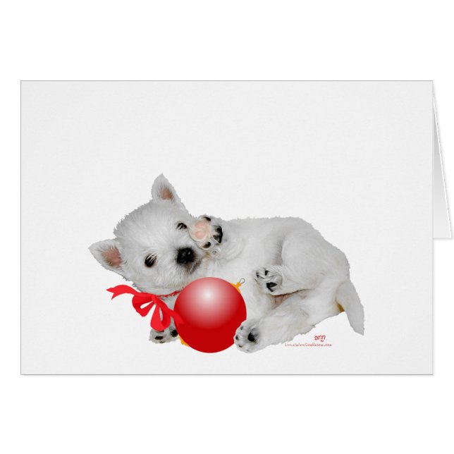 Petit Westie avec Ornement (Devant horizontal)
