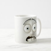 Petit-yeux Visage Sarcasique Mug Wrap 3D (Devant droit)