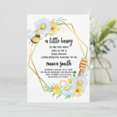 Petite abeille de miel Baby shower Invitation (Debout devant)