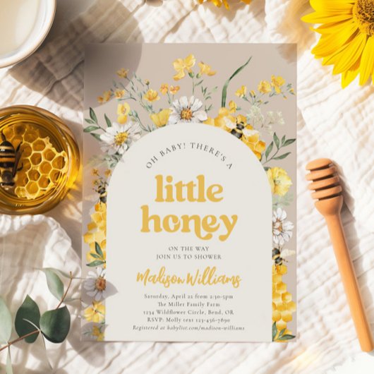 Petite abeille de miel Baby Shower Invitations