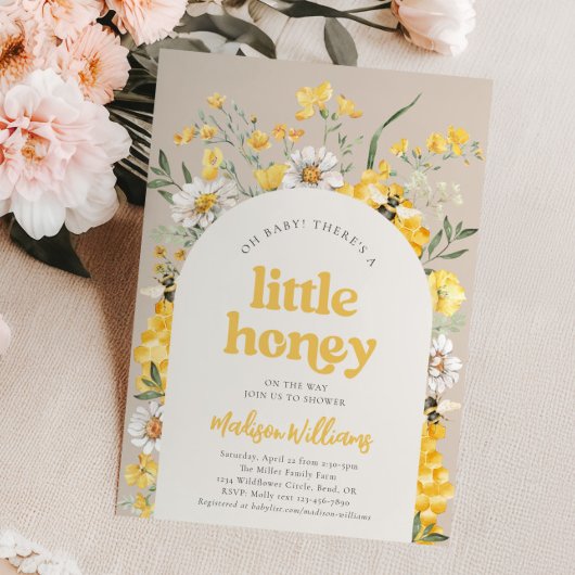Petite abeille de miel Baby Shower Invitations