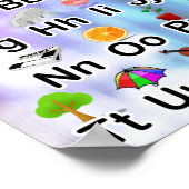 Petite affiche alphabétique ABC avec graphisme élé (Coin)