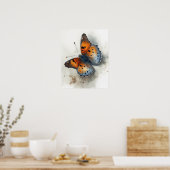 Petite affiche d'art papillon en cuivre (Cuisine)