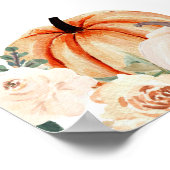 Petite Affiche de bienvenue Baby shower Citrouille (Coin)