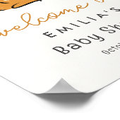 Petite Affiche de bienvenue Baby shower Citrouille (Coin)