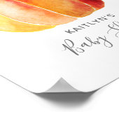 Petite Affiche de bienvenue Baby shower Citrouille (Coin)