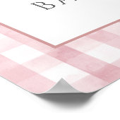 Petite Affiche de bienvenue de Baby shower rose Bu (Coin)