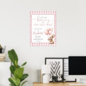 Petite Affiche de bienvenue de Baby shower rose Bu (Bureau à domicile)