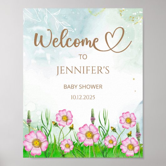 Petite affiche de bienvenue sur le chemin du Fleur (Devant)