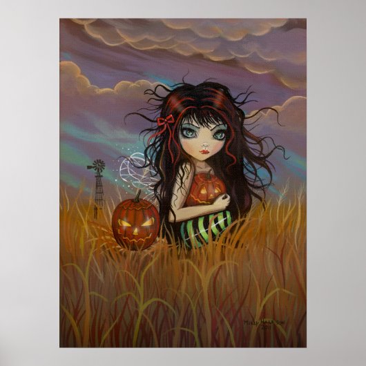 Petite affiche de fée d'Halloween (Devant)