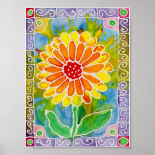 Petite affiche de la fleur de printemps