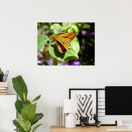 Petite affiche de papillon de skipper (Bureau à domicile)