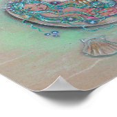 Petite affiche de sirène endormie de Renee Lavoie (Coin)