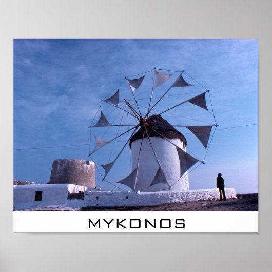 Petite affiche du moulin de Mykonos (Devant)