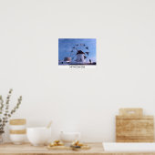 Petite affiche du moulin de Mykonos (Cuisine)