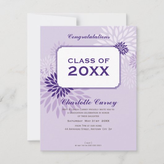 PETITE AFSTUDEREN AANKONDIGING:: AFSTUDEERDER 105  KAART (Voorkant)