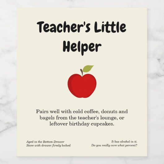 Petite aide de l'enseignant plaisanter Étiquette d (Étiquettes simples)