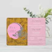 Petite All Star thème fille Baby shower Invitation (Debout devant)