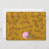 Petite All Star thème fille Baby shower Invitation (Dos)