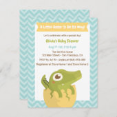 Petite alligator dans les invitations à la douche  (Devant / Derrière)