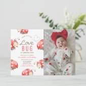 Petite Amour Anniversaire Fête Photo Invitation (Debout devant)