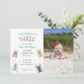 Petite Amour Bug Anniversaire de enfant Invitation (Debout devant)