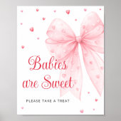 Petite amoureuse Pink Bow Baby sont Sweet Poster (Devant)