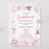 Petite amoureuse Valentine Baby shower Invitation (Devant)
