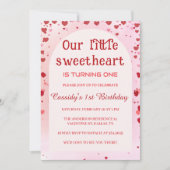 Petite amoureuse Valentines Invitation d'anniversa (Devant)
