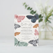 Petite Baby shower de papillon Boho Invitation (Debout devant)