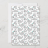 Petite baleine Bébée Invitations de douche pour bé (Dos)