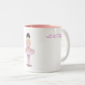 Petite ballerine dans la tasse rose de (Devant droit)