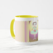 Petite ballerine dans la tasse verte de tutu (Devant gauche)