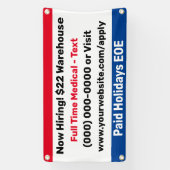 Petite bannière de bâtiment de recrutement (Verticale)